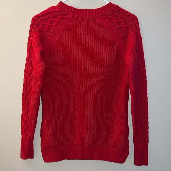 GAP Cable Knit Red Sweater- Size: X-Small - Picture 4 of 4